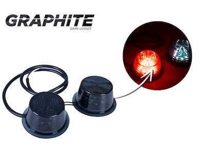 MDBC 2591/GRAPHITE white and red module for an arm-mounted stalk marker lights 