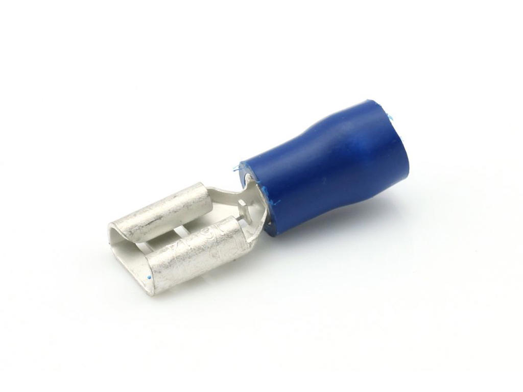Spade hun blå. 6.4mm (100 stk.)