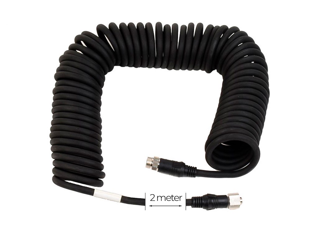 MXN Spiral forlængerkabel, 4-polet, 10 meter