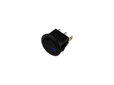 Afbryder Sort med BLÅ diode - 1/0