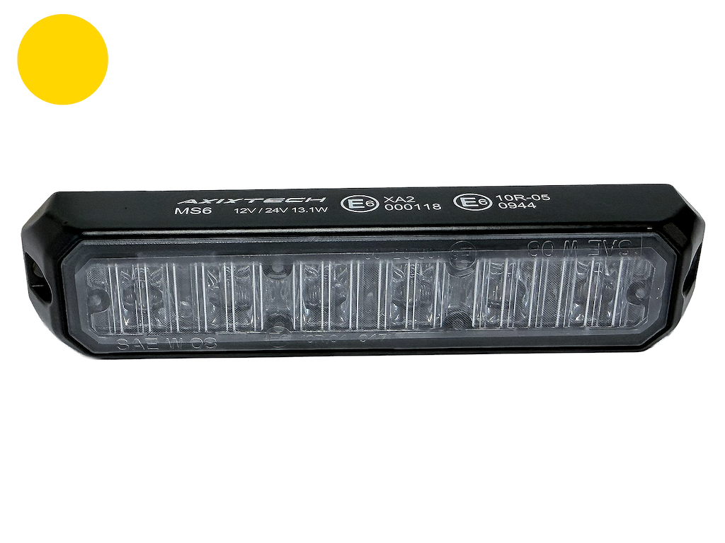 AXIXTECH LED flash - MS6 til kofanger montering. Gul lys