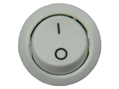 Afbryder i hvid med symbol - 1 og 0