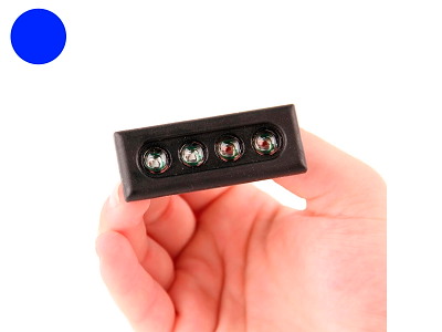 Microlite.4LED klæb 11-30v BLÅ