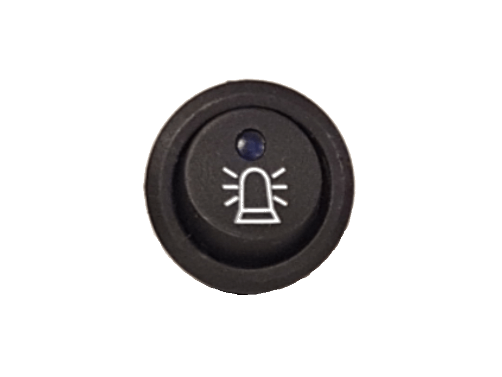 Afbryder med symbol - Blink + BLÅ LED