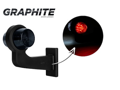 LD 2587/GRAPHITE white and redstalk marker light 