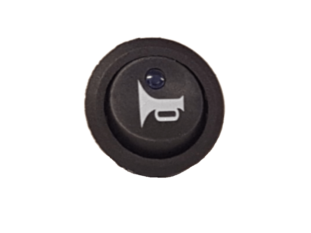 Afbryder med symbol - Horn + BLÅ LED