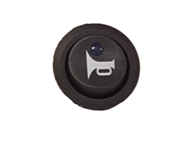 Afbryder med symbol - Horn + BLÅ LED