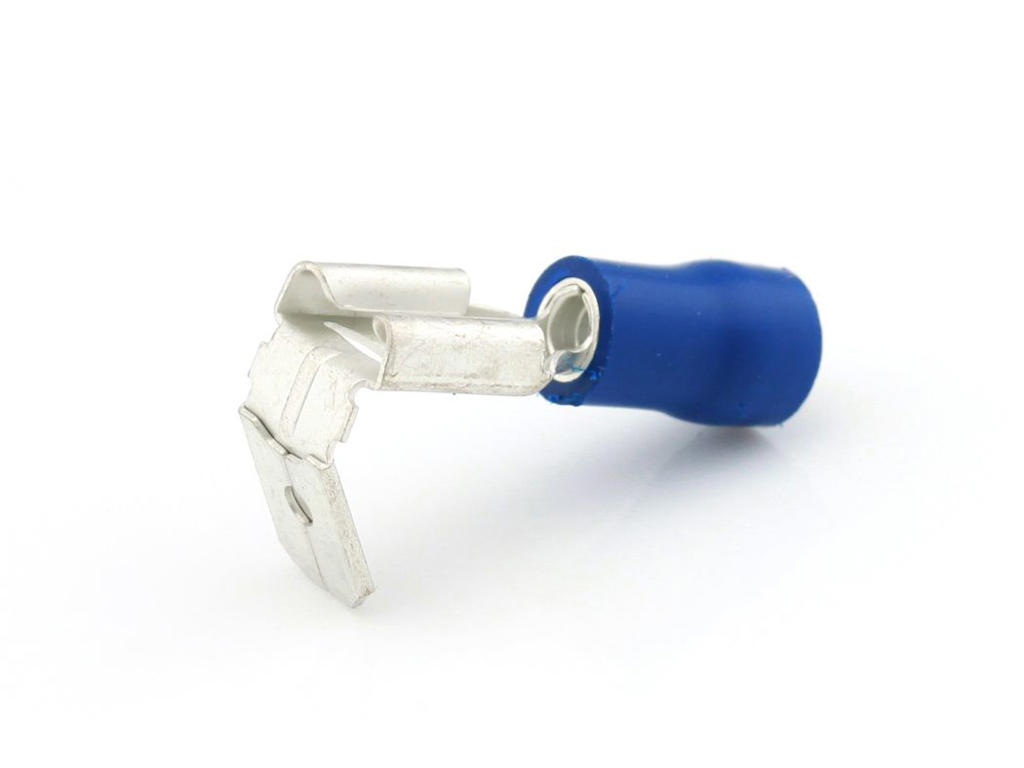 Spade hun blå. 6.4mm m/han (100 stk.)