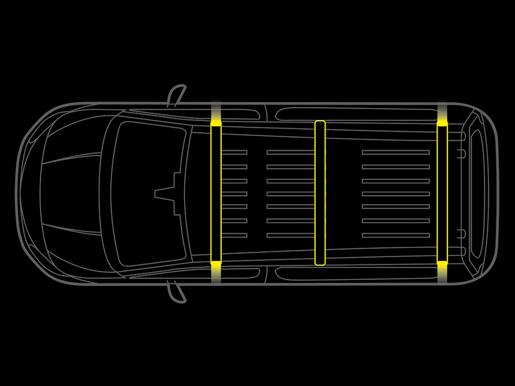 ﻿Modeltilpasset tagbøjle m. LED FLASH for Mercedes Vito