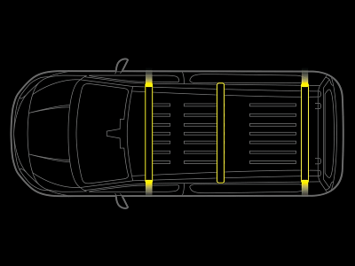﻿Modeltilpasset tagbøjle m. LED FLASH for Mercedes Vito