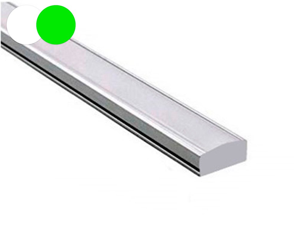 Dual Color Interiør LED-skinne 50 cm. Hvid/Grøn. 12V