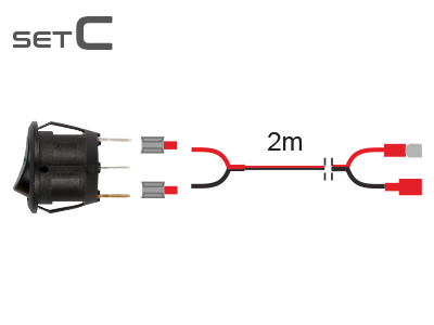 Afbryder - Universal m/2 meter ledning - For DT/DTP ledningsnet