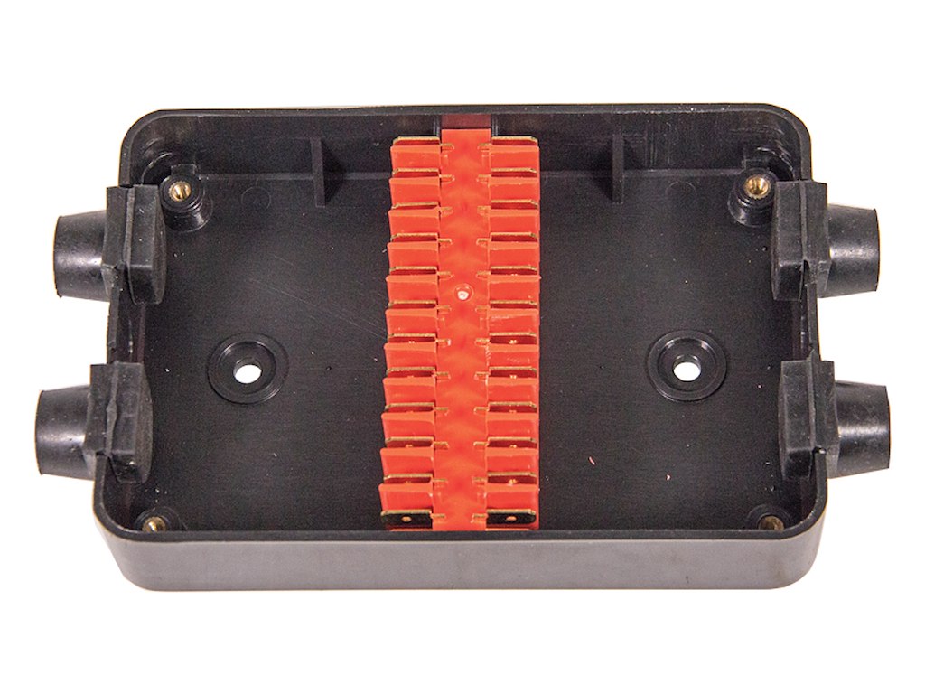 Fordelerbox m/12 kredsløb  110 x 50 x 170 mm