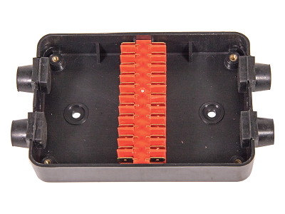 Fordelerbox m/12 kredsløb  110 x 50 x 170 mm