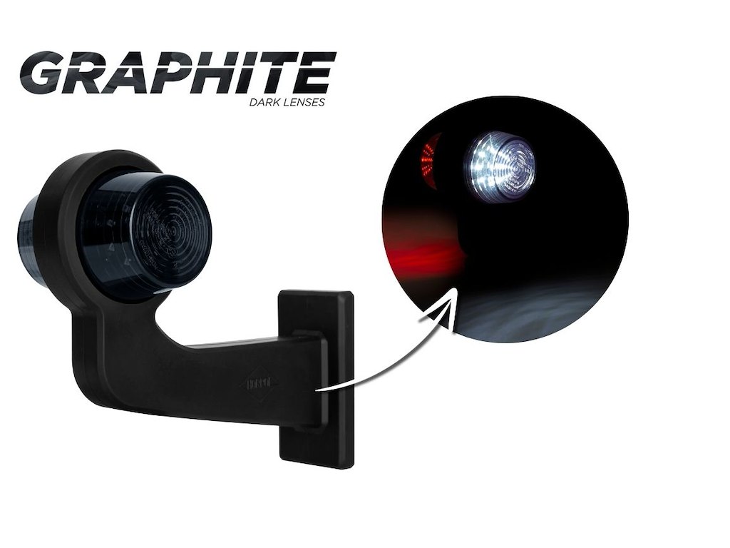 LD 2560/GRAPHITE/5M white and red stalk marker light 