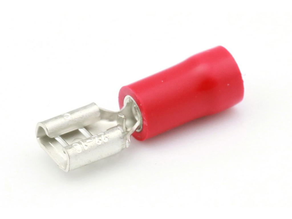 Spade hun rød. 4.8mm (100 stk.)