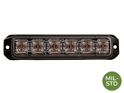 Ghost, 6LED, horisontal, Gul, XA2, ICAO, MIL, 12V