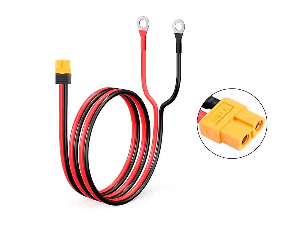 XT60 hun stik m. 2 meter kabel. 4kvr