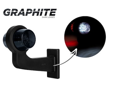 LD 2586/GRAPHITE white and red stalk marker light 