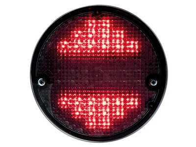 Rund LED stoplygte. klar glas