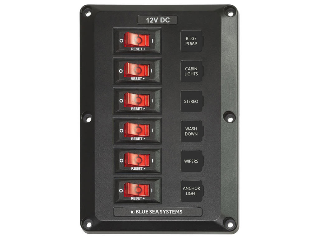 panel. 6x15A 12v