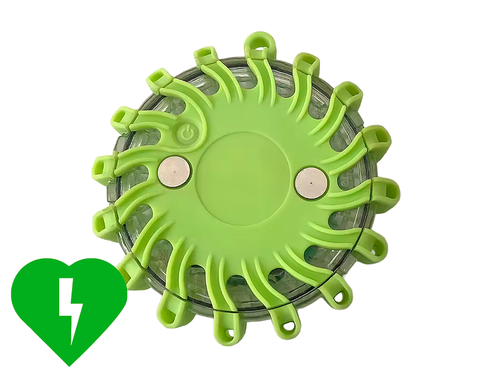 LED advarselslys Puck m/grøn blink