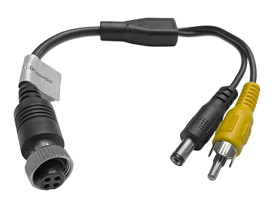 Adapter til kamera. 4pin Brigade/Hun til RCA/Han