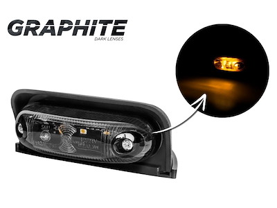 LD 233/GRAPHITE oval corner marker light 