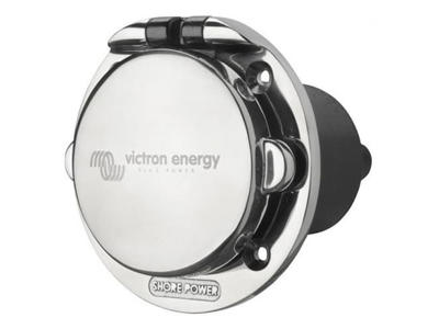 Victron Power Inlet stainless with cover 16A/250Vac (2p/3w)