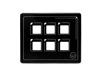 Relæ boks m/trykpanel. 6 udgange. Bluetooth. 11-30V