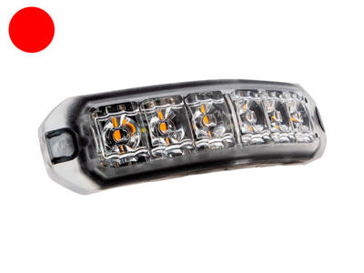 OPTIBEAM FLEX LM6 - Fleksibel suplerende blink. Rød lys. ECE R65