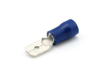 Spade han blå. 6.4mm (100 stk.)