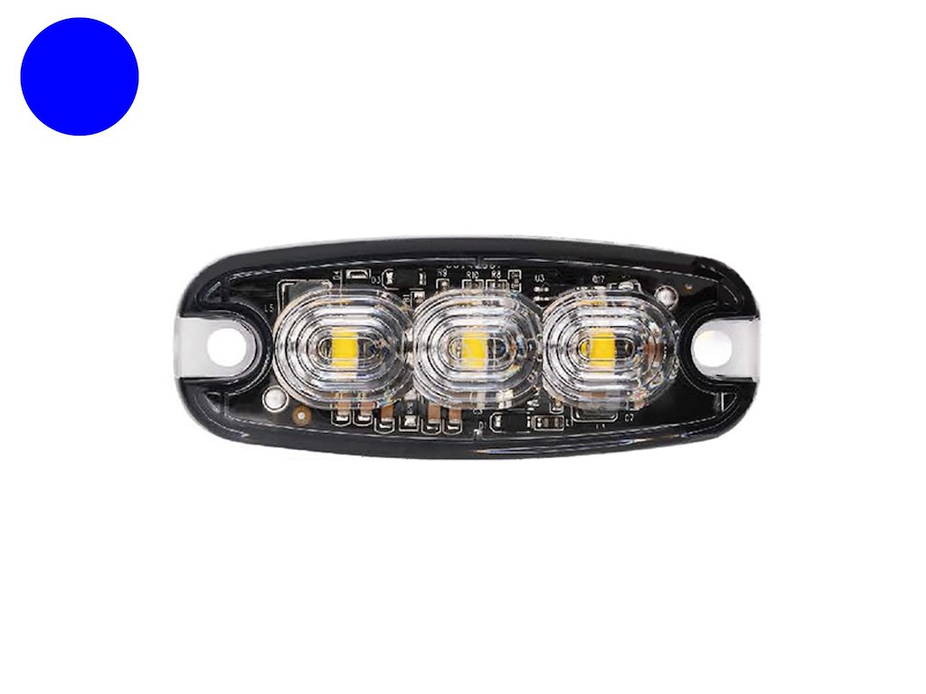 LED Flash 3x3W Blue/Blå