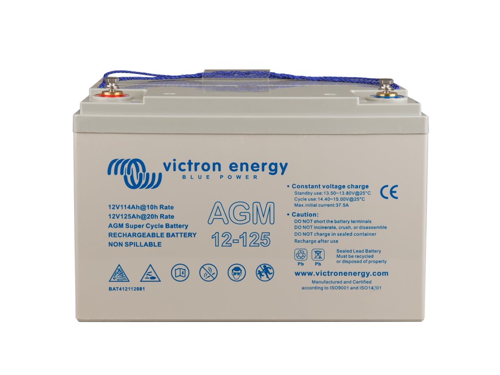 Victron 12V/125Ah AGM Super Cycle Batt. (M8)