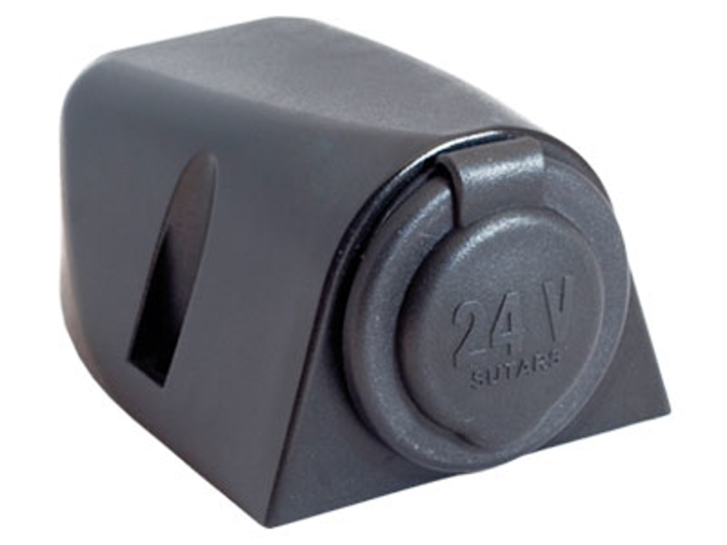 DC udtag, overflademont. 24V DC, maks 16A